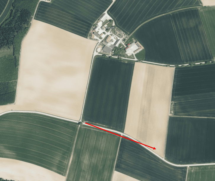 Hart Vogelperspektive Richtung