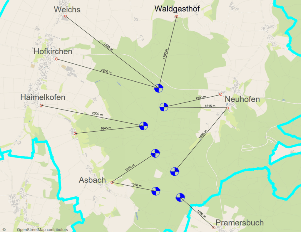 Windpark 2 Primus Energy - Kartendarstellung